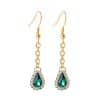 Gold Diamond Water Drop Stainless Steel Eardrop Women's