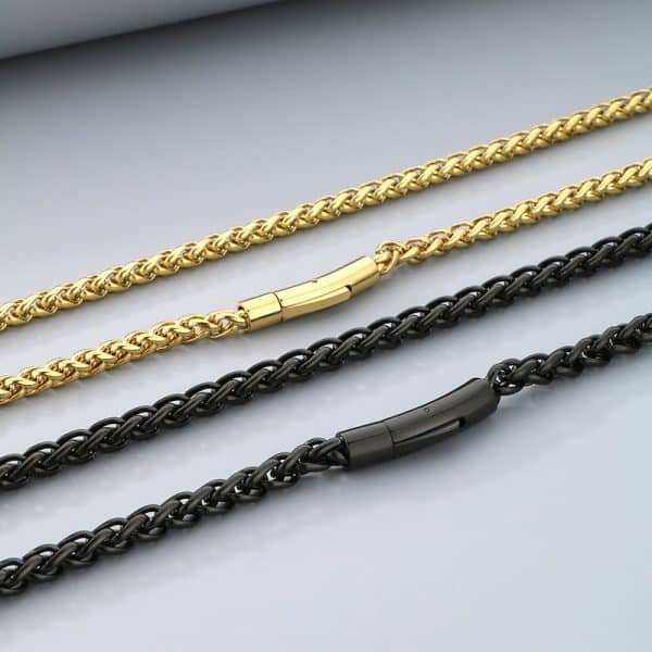 6mm Release Buckle Stainless Steel Personality Titanium Steel Ornament Necklaces