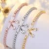 Bow Micro Inlaid Zircon Adjustable Beads Bracelet