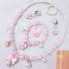 Children's Necklace Jewelry Pearl Bracelet Set