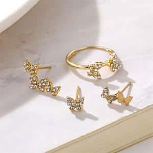 New butterfly earring set combination