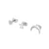 Simple Star Moon Heart Love Heart Shaped Set Stud Earrings