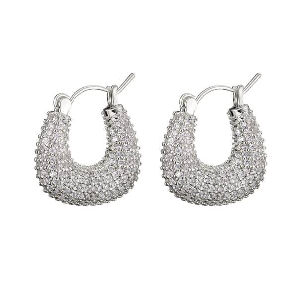 Copper Gilded Micro-set Zircon Light Luxury Retro Full Diamond Earrings
