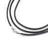 Stainless Steel Lobster Clasp30-inch Leather Necklace