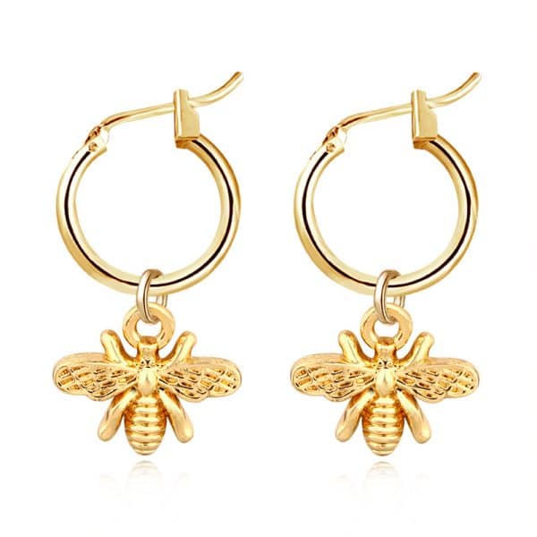 Bee Insect Ear Drop Earrings