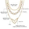 Vintage Love Heart Pearl Gold Necklace