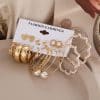 Women's Jewelry Pearl Butterfly Chain Big Ear Stud Set 9-piece Set
