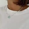 Super Copper Inlaid Zircon Love Pendant Necklace Summer Irregular