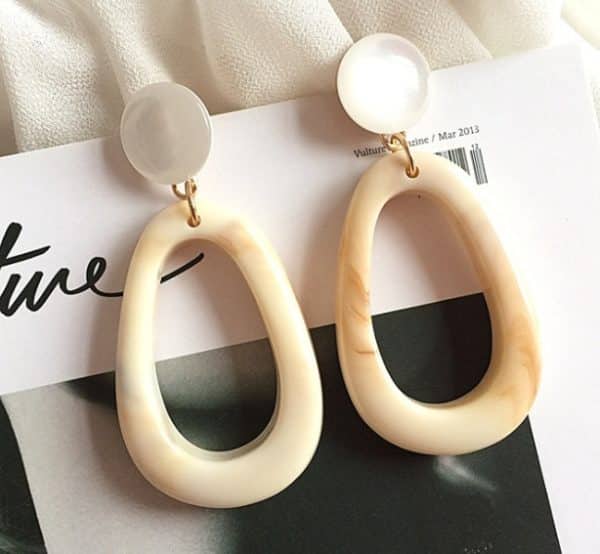 Drop style resin earrings