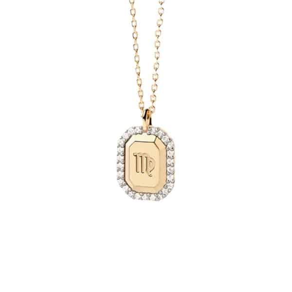 S925 Sterling Silver Twelve Constellation White Zircon Ladies' Pendant Necklace