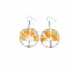 Natural Crystal Crushed Stone Tree Wishing Tree Earrings Crystal Tree Earrings Jewelry