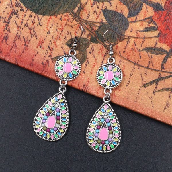 Colorful drop earrings