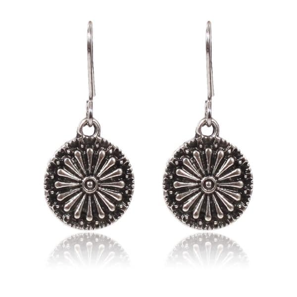 Alloy drop oil inlaid rice bead earrings