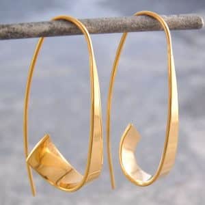 Gypsy Spiral Curved Ear Ring Ladies