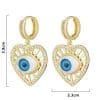 Personalized Blue Eye Color Preserving Bronze Micro Set Earrings