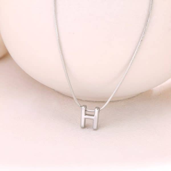 18k Gold Titanium Steel Necklace With 26 English Letters