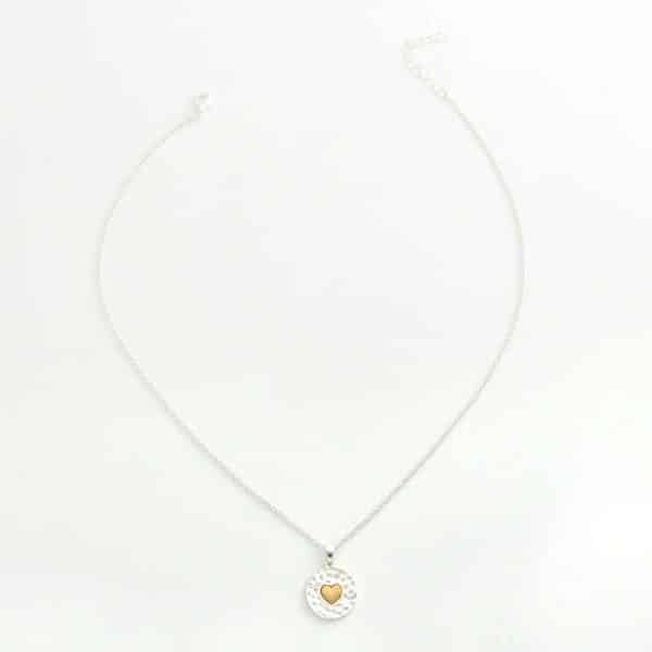 Women's Beating Pattern Shape Middle Inlaid Love Pendant Necklace