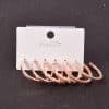 Alloy Metal Hoop Square Earrings Set