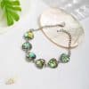 Teardrop-shaped Abalone And Shellfish Bracelet