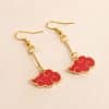 Cosplay Red Cloud Pendant Drop Earrings