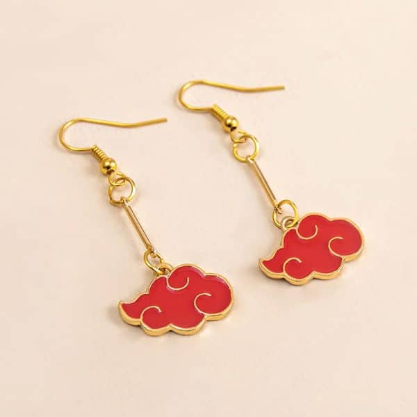 Cosplay Red Cloud Pendant Drop Earrings