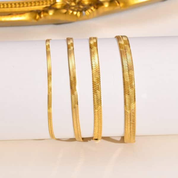 Stainless Steel Blades Bracelet Snake Bones Chain Titanium Steel