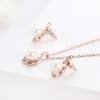 Creative Two-piece Alloy Pearl Jewelry Set Simple And