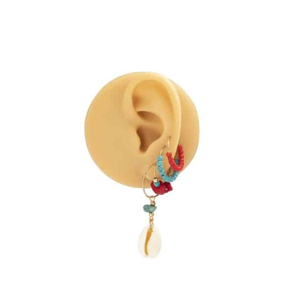 Shell Multi-element Set Beaded Earrings   Personality