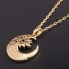 Handmade Enamel Crescent Necklace Original Clavicle