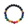 Unisex Natural Stone New Colorful Tigereye Volcanic Stone Bracelet