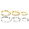 Zircon Circle Earrings Female Niche Exquisite 3-piece Set