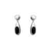 Black And White Water Drop Oval Geometric Earrings
