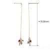 Versatile Sterling Silver Set Color Tassel Zircon Ear Wire Women
