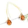 Water Drop Vintage Long Crystal Glass Earrings