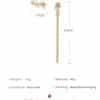 Personality Diamond Star Set Earrings Women Fashion Tassels