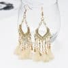 Bohemian Hollow Drop Oil Bead Long Earrings