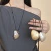 Irregular Brushed Pendant Necklace Simple Fashion Frosted Geometric