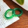 Agate Ring Natural Brazil Handheld Flexible Ring Jade