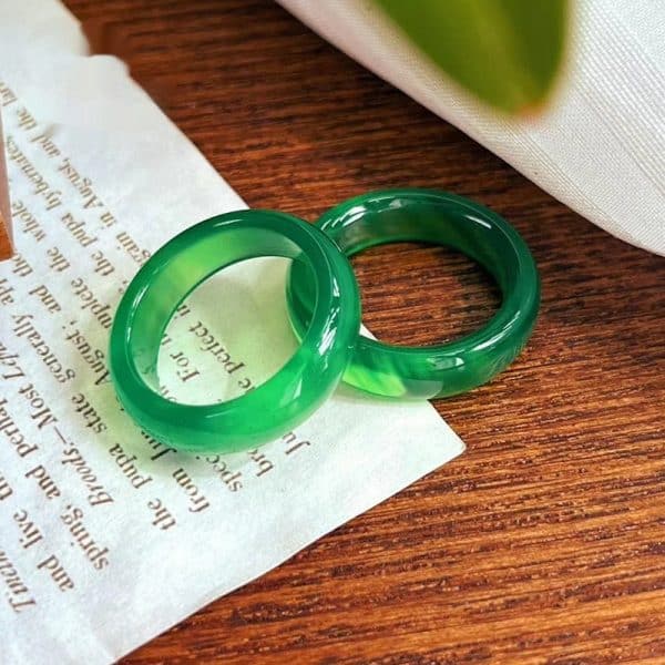 Agate Ring Natural Brazil Handheld Flexible Ring Jade