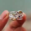 Diamond Studded Hollow Ring Bohemian Ethnic