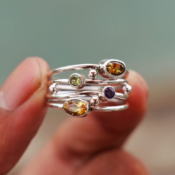 Diamond Studded Hollow Ring Bohemian Ethnic