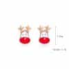 Christmas Stud Earrings Diamond Snowflake Set