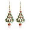 Christmas Color Oil Drop Christmas Tree Earrings