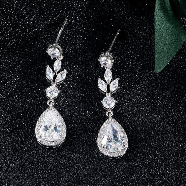 Elegant Long Style Drop AAA Zircon Earrings