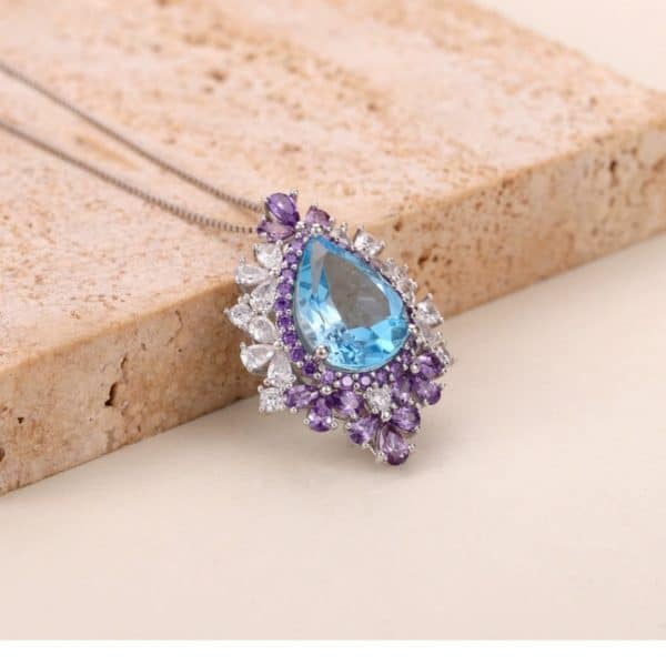 Women's All-match Natural Amethyst Pendant Necklace