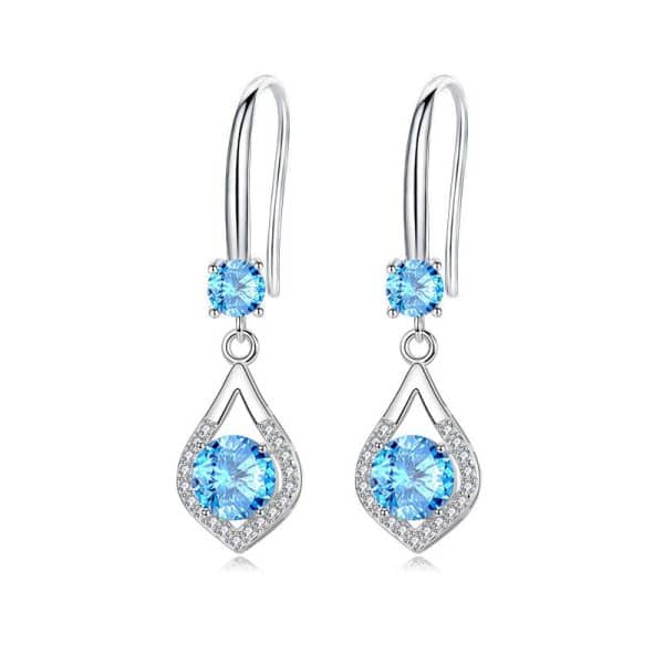 S925 Sterling Silver Water Drop Earrings Mid-length