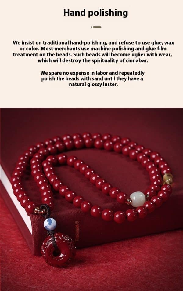Cinnabar Wholesale Purple Gold Sand Buddha Beads Rosary Hand-woven Bracelet