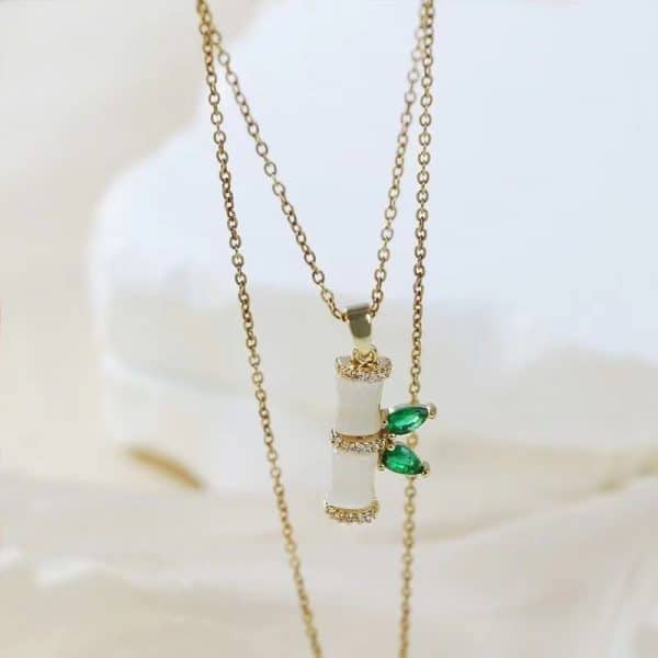 Bamboo Necklace Ladies Titanium Steel Light Luxury Minority Style High-grade