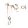 Irregular Chain Set Of Ins-style Love Ear Bone Clip Diamond Love Earrings Love Female Earrings