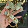 French Sweet Green Butterfly Necklace For Women